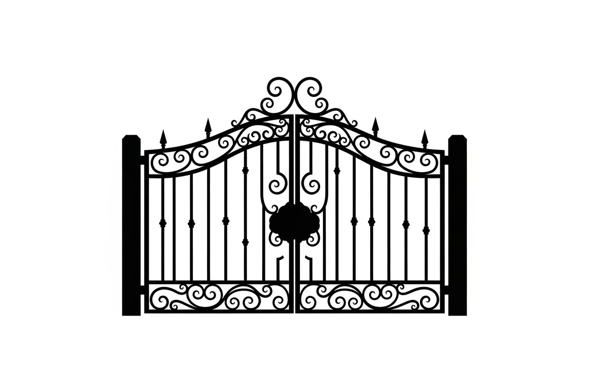 Ornate Wrought Iron Gate Vector Bund, an Illustration by Designs_River (Photo 10 of 47)