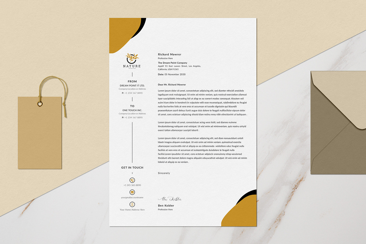 Letterhead Template, a Stationery Template by ResumeDevisers (Photo 3 of 6)