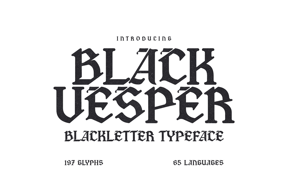 Black Vesper - Blackletter Typeface, a Blackletter Font by HipFonts (Photo 2 of 11)