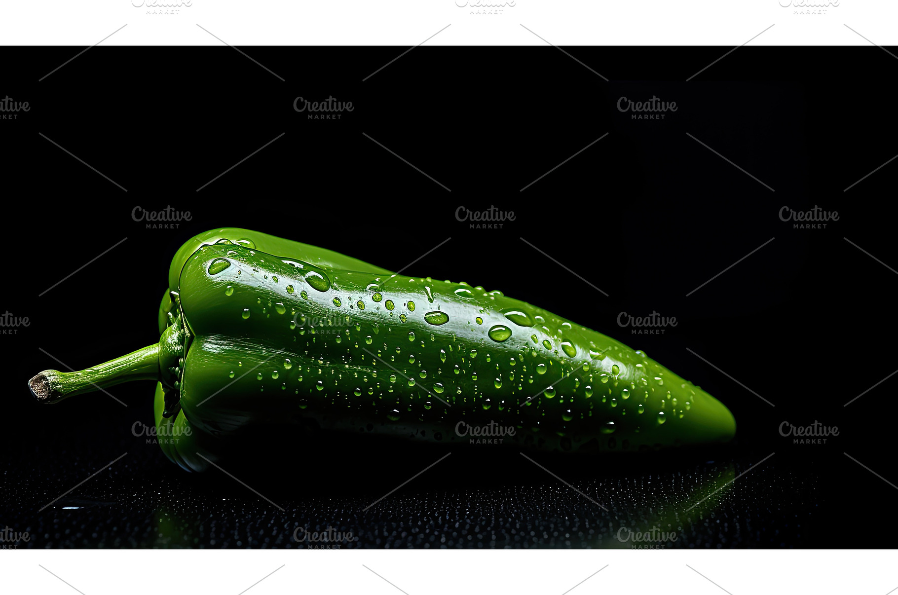 fresh raw pepper isolated ai, a Food & Drink Photo by pikepicture