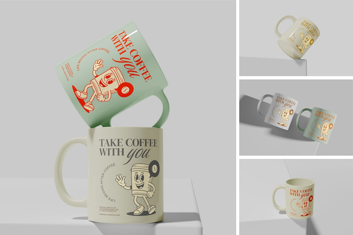 Realistic Mug Mockup PSD, a Cups & Container Mockup by MA-KING_ART (Photo 1 of 5)