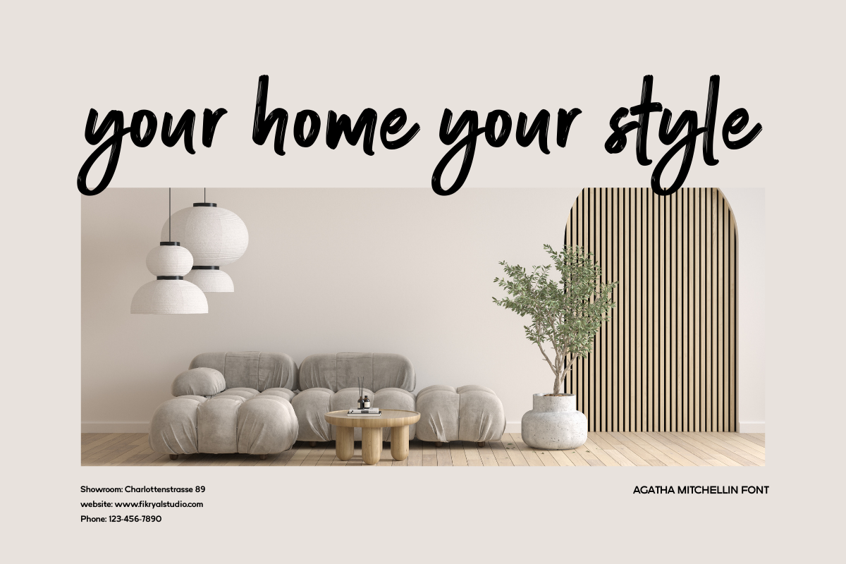 Agatha Mitchellin – Brush Script, a Script Font by Fikryal Studio (Photo 13 of 15)