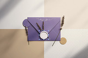 Envelope with Wax Seals and Lavender, a Product Mockup by Custom Scene (Thumbnail 4 of 11)