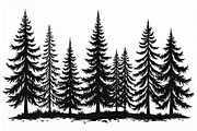 Majestic pine trees silhouette, an Illustration by Amazin_art (Thumbnail 2 of 11)