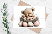 Whimsical Easter Teddy Bear Clipart, an Illustration by Canvas Craft (Thumbnail 6 of 7)