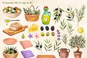 Watercolor Olives, Herbs and Food, an Illustration by Hanna's ArtLab (Thumbnail 2 of 7)