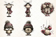Whimsical Christmas Clipart Bundle, an Illustration by DreamCafeArt (Thumbnail 8 of 8)