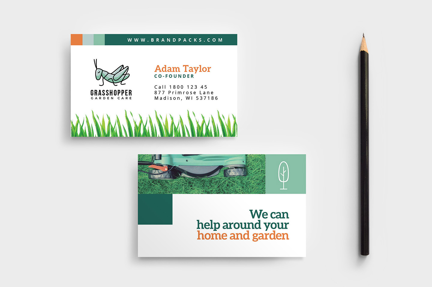 Gardener Business Card Template, a Business Card Template by BrandPacks