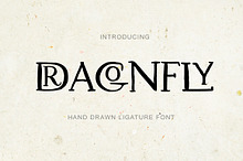 Dragonfly. Uppercase Ligature Font.