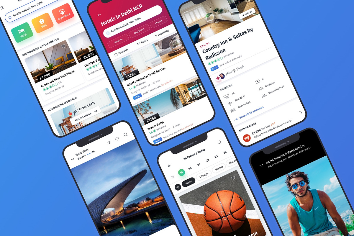 Tripto - Hotel & Food Mobile App, an UI Kit Template by Design Oxy (Photo 4 of 6)