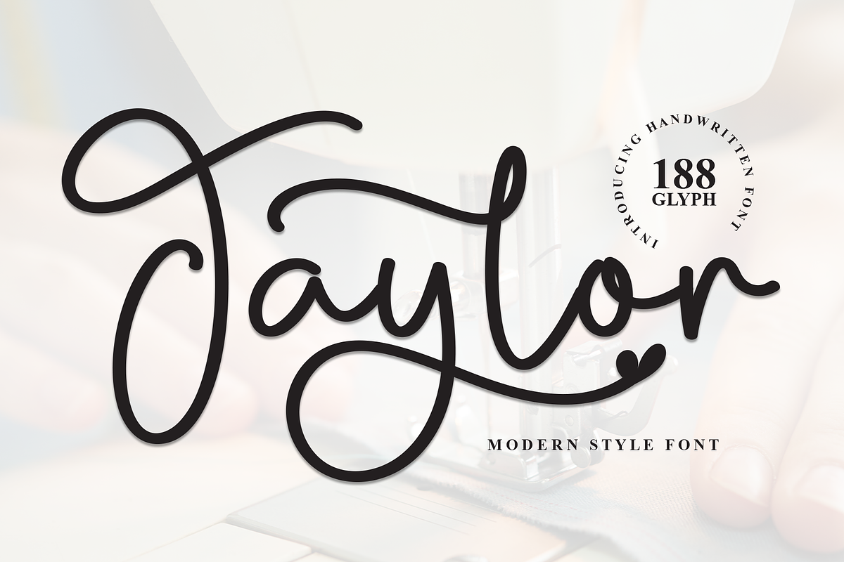 Taylor | Script Font, a Handwritten Font by Scratchones (Photo 1 of 9)