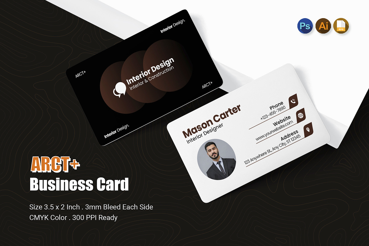 ARCT - Business Card, a Business Card Template by Esensifiksi.studio (Photo 1 of 3)