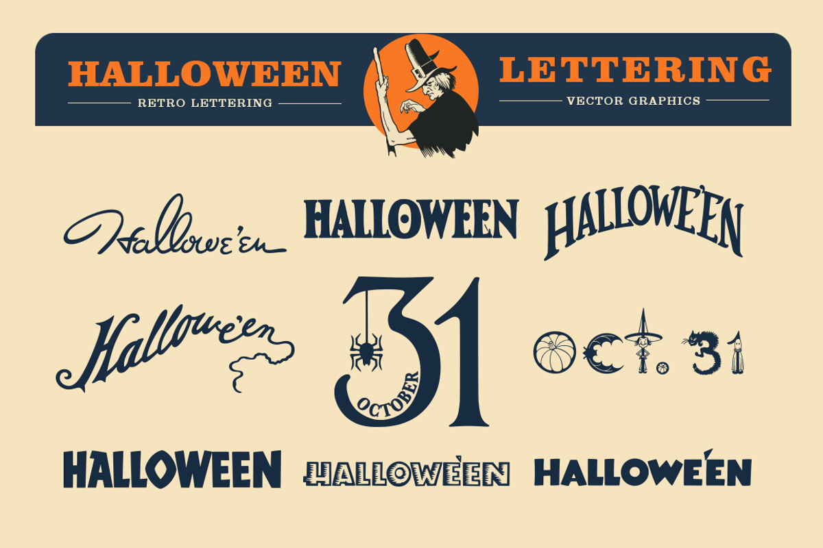 Creepy Stories: Halloween Graphics, a Seasonal Illustration by Retro Machine (Photo 10 of 14)