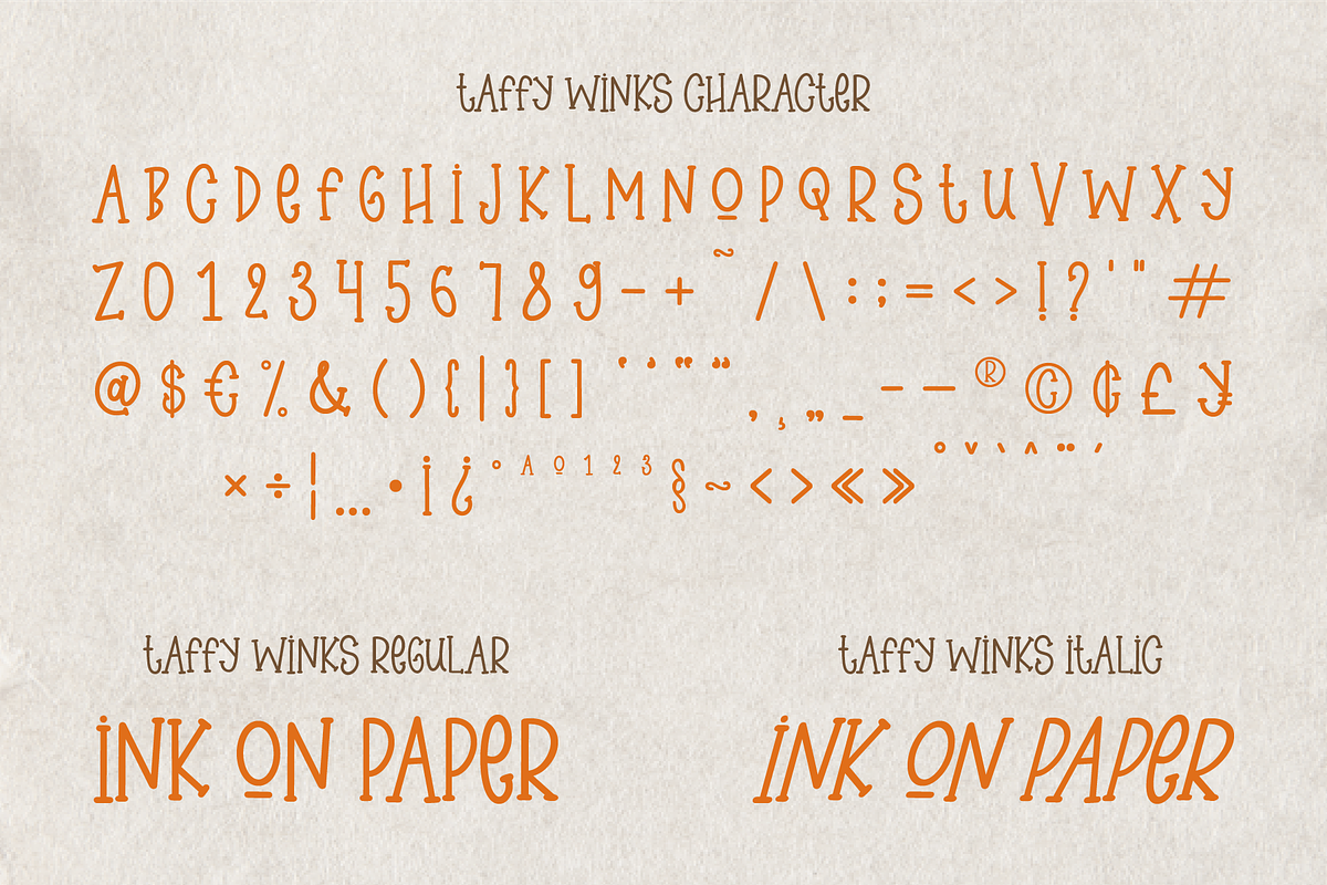 Taffy Winks - Serif Irregular, a Serif Font by Indotype Foundry (Photo 5 of 10)