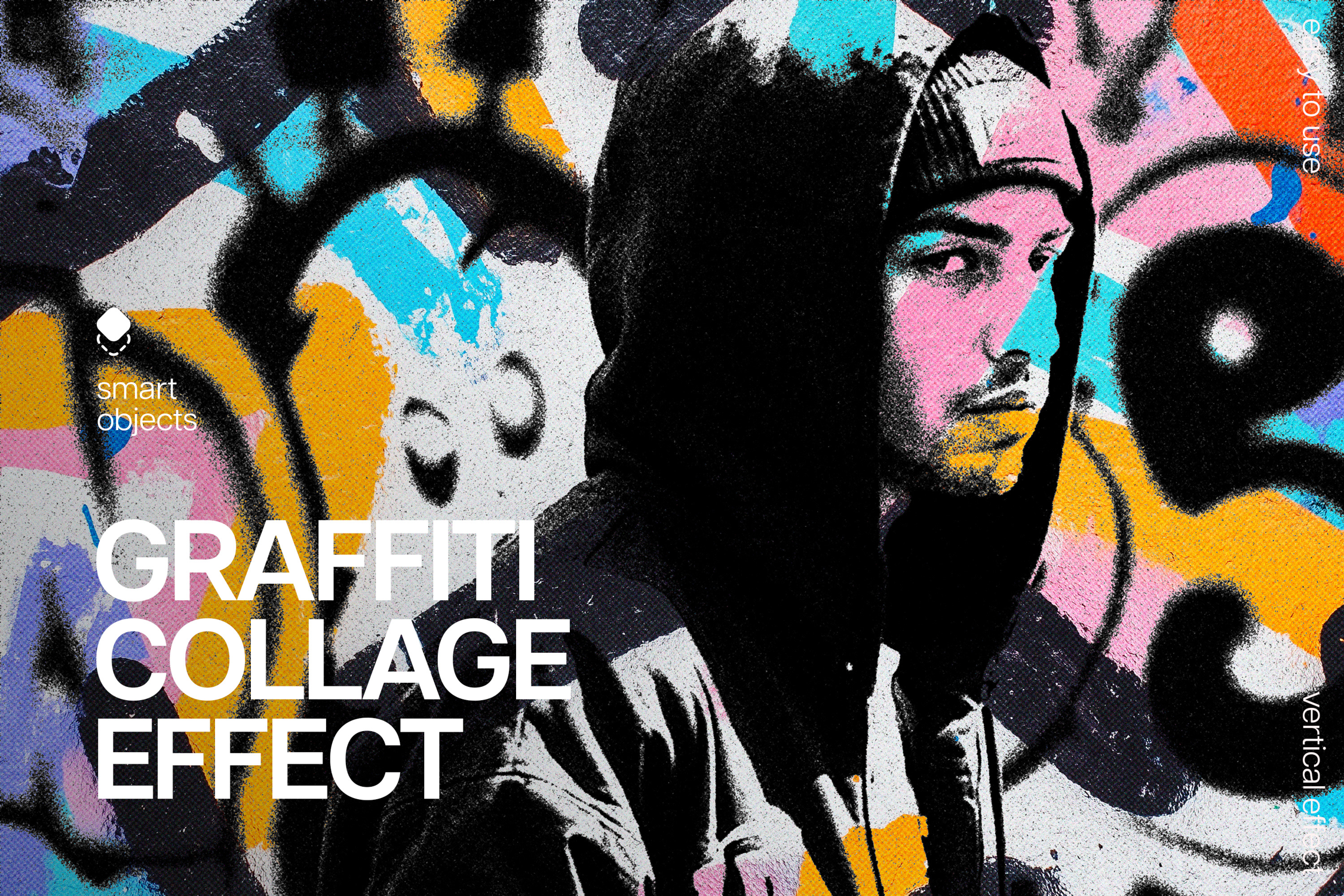 Graffiti Art Collage Photo Effect, a Layer Style Add-On by Design Squad