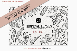 Tropical Leaf Procreate Brush Stamps