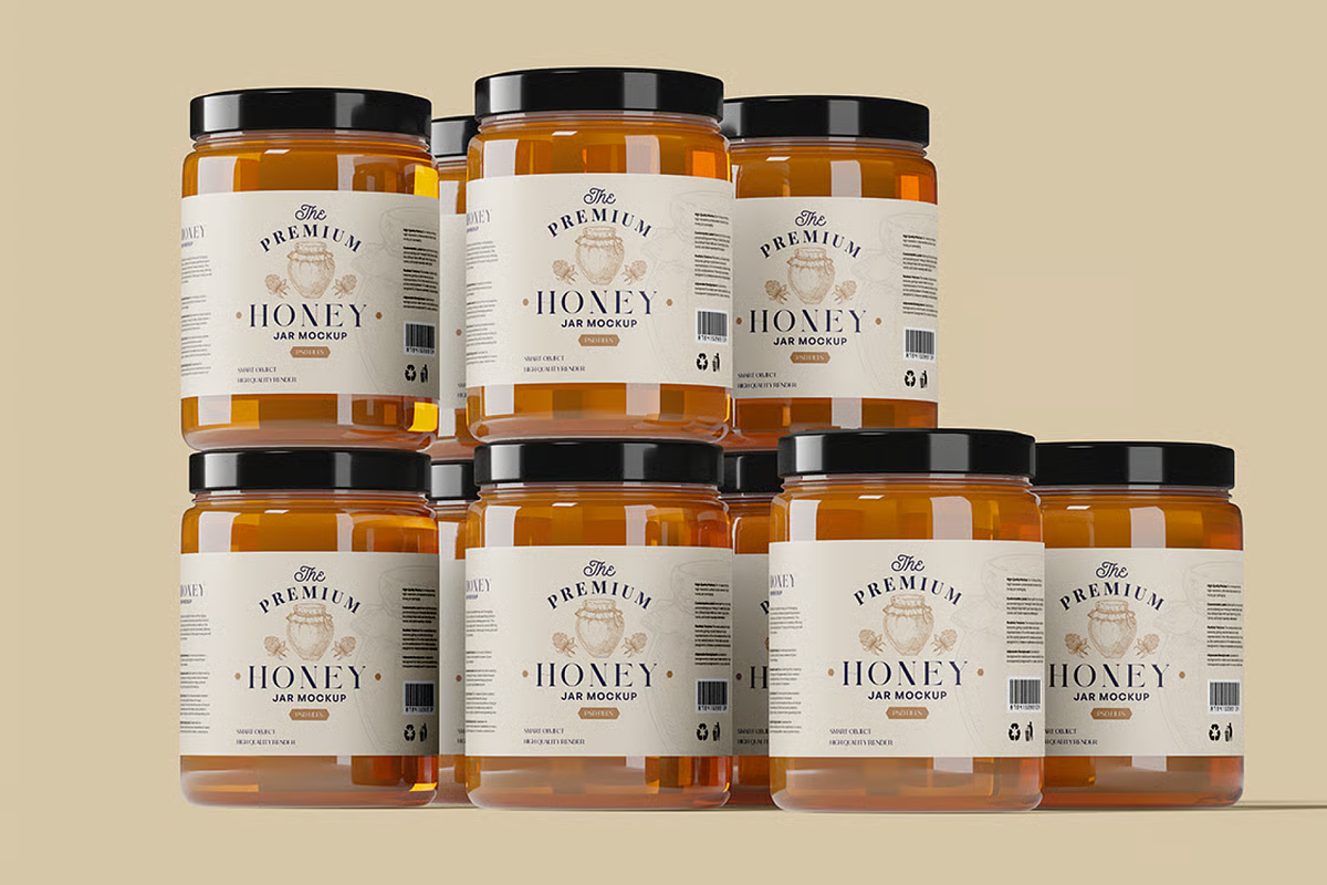 Mason Jar Mockup - Label & Lid View, a Cups & Container Mockup by graphicsauce (Photo 3 of 4)