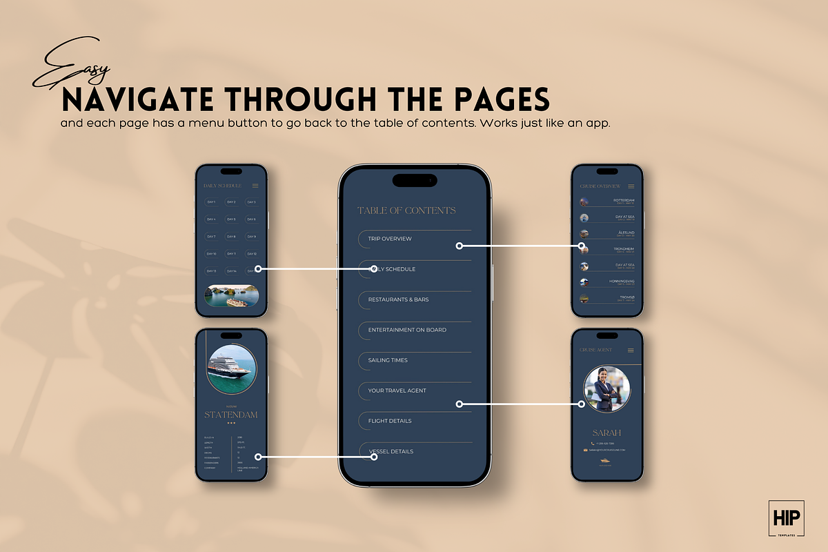 Customizable Mobile Cruise Itinerary, a Templates & Theme by Hip Templates (Photo 7 of 10)