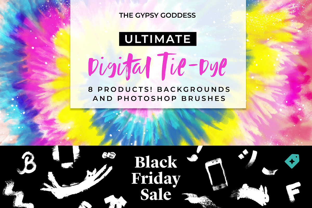 Ultimate Digital Tie-Dye 8 Products!, a Brush Add-On by The Gypsy Goddess (Photo 1 of 43)