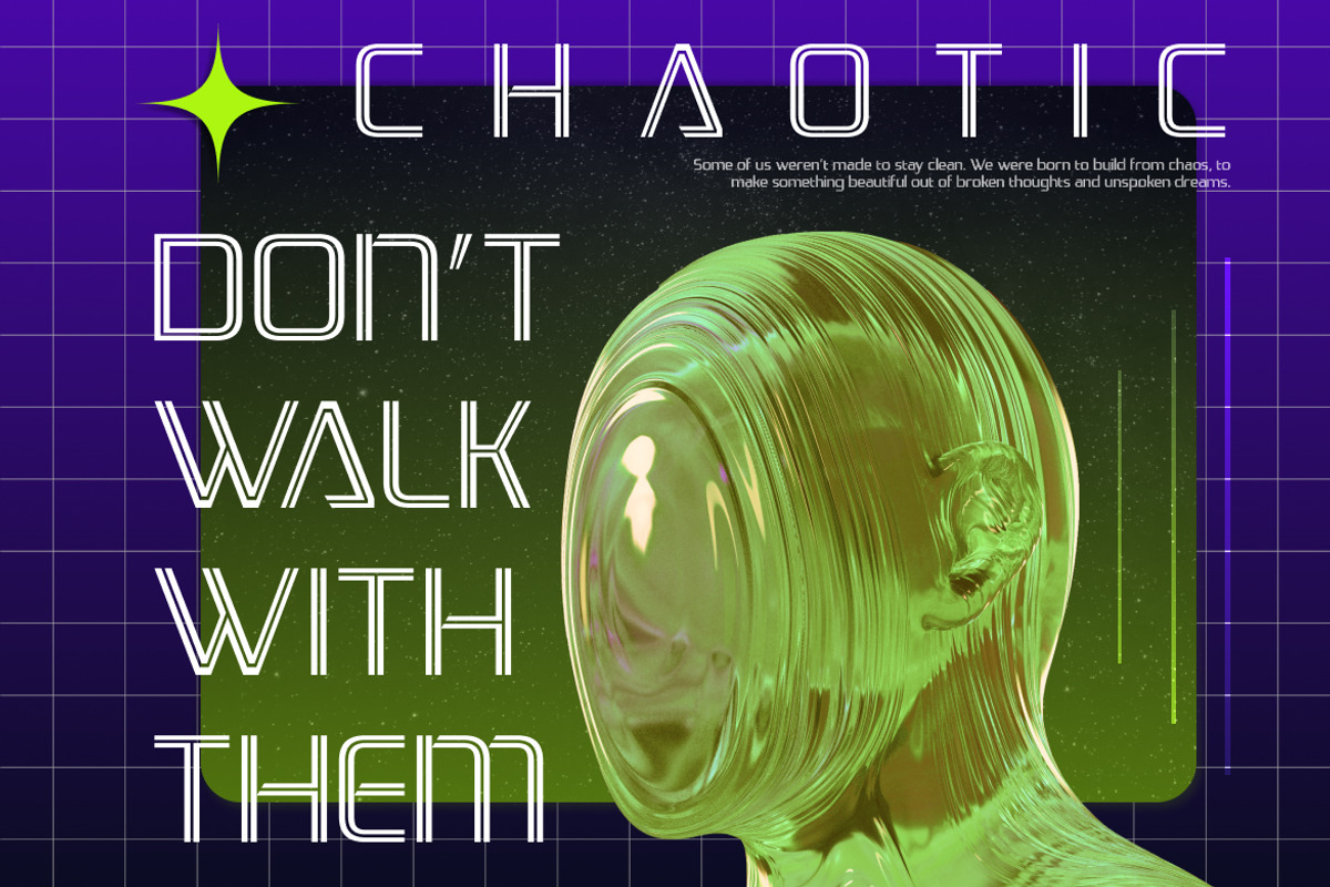 Thryon Futuristic Display Font, a Sans Serif Font by Vadovastd (Photo 5 of 8)