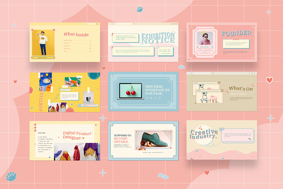 Catton Cute Pastel Powerpoint, a Presentation Template by Visualin.std (Photo 1 of 11)