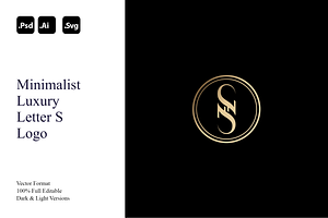 Minimalist Luxury Letter S Logo, a Branding & Logo Template by Luxury Logos