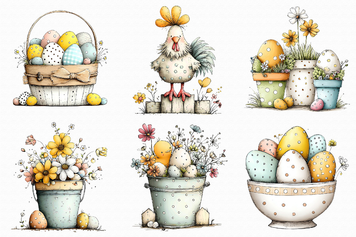 Farmhouse Easter Clipart, an Illustration by Libby Wishes (Photo 8 of 8)