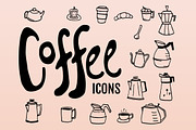 Doodled Coffee Icons, a Food Illustration by Hello Brio (Thumbnail 1 of 5)