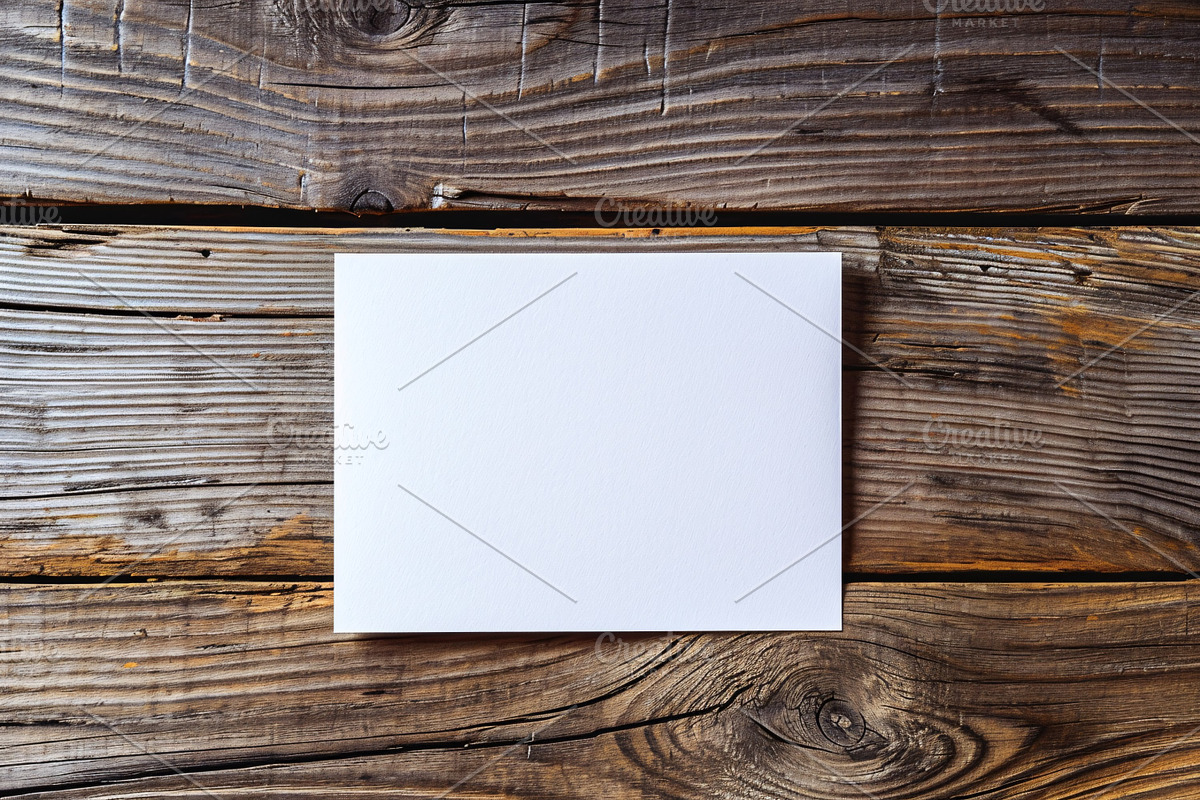 White Postcard mockup, flatlay on, an Empty State Illustration by shahsoft