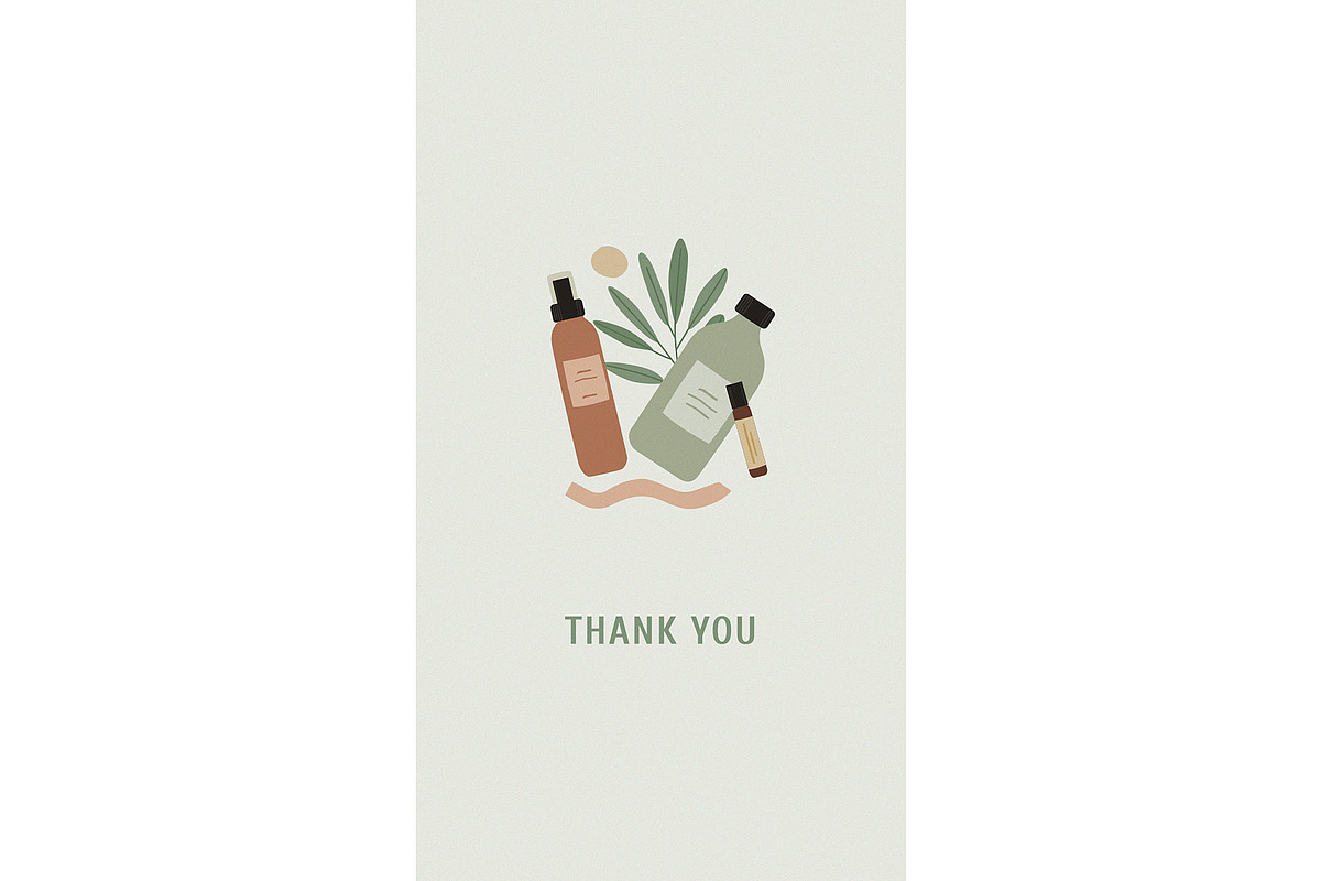 Organic Cosmetic. Bottle Plants, a Healthcare Illustration by ms Julia Nova (Photo 7 of 7)
