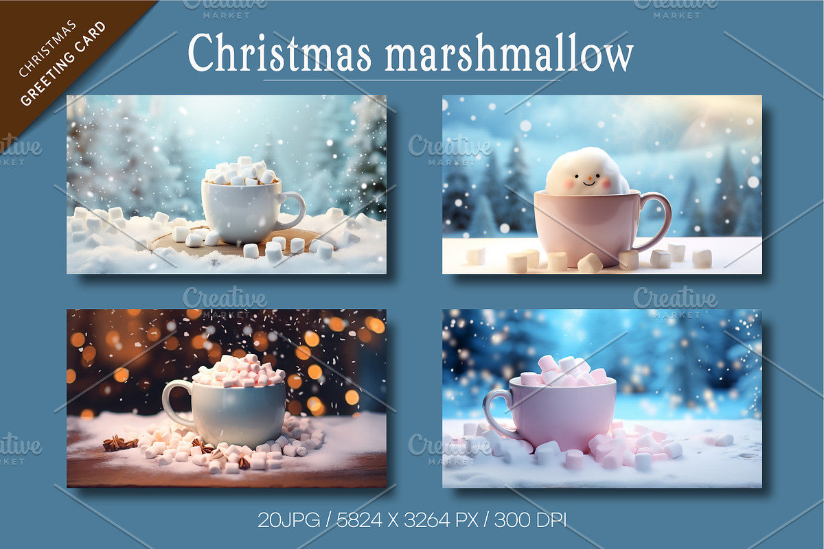 Christmas Mug with marshmallow., a Decorative Illustration by KENO Mascots (Photo 5 of 6)