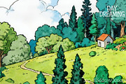 Ghibli Style Village, a Decorative Illustration by yahu88studio (Thumbnail 3 of 3)