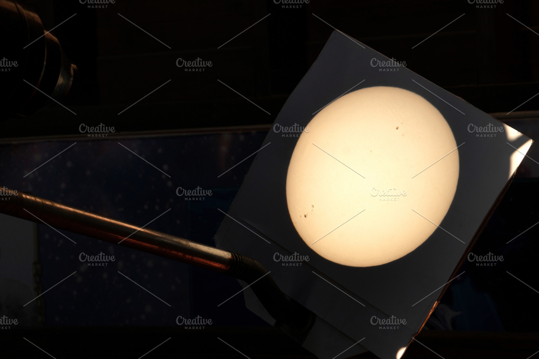 Projected image Sun showing sunspots, a School & Education Photo by Elena Vagengeim