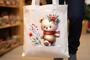 Watercolor Teddy Bear Clipart, an Illustration by Libby Wishes (Thumbnail 4 of 5)