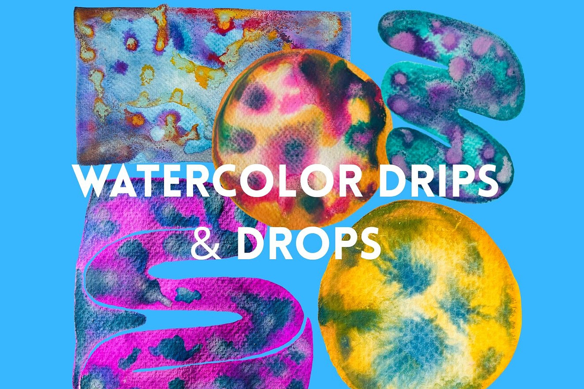 Painted Watercolor Drips and Drops, a Shape Add-On by Eryn Rose Design (Photo 13 of 14)