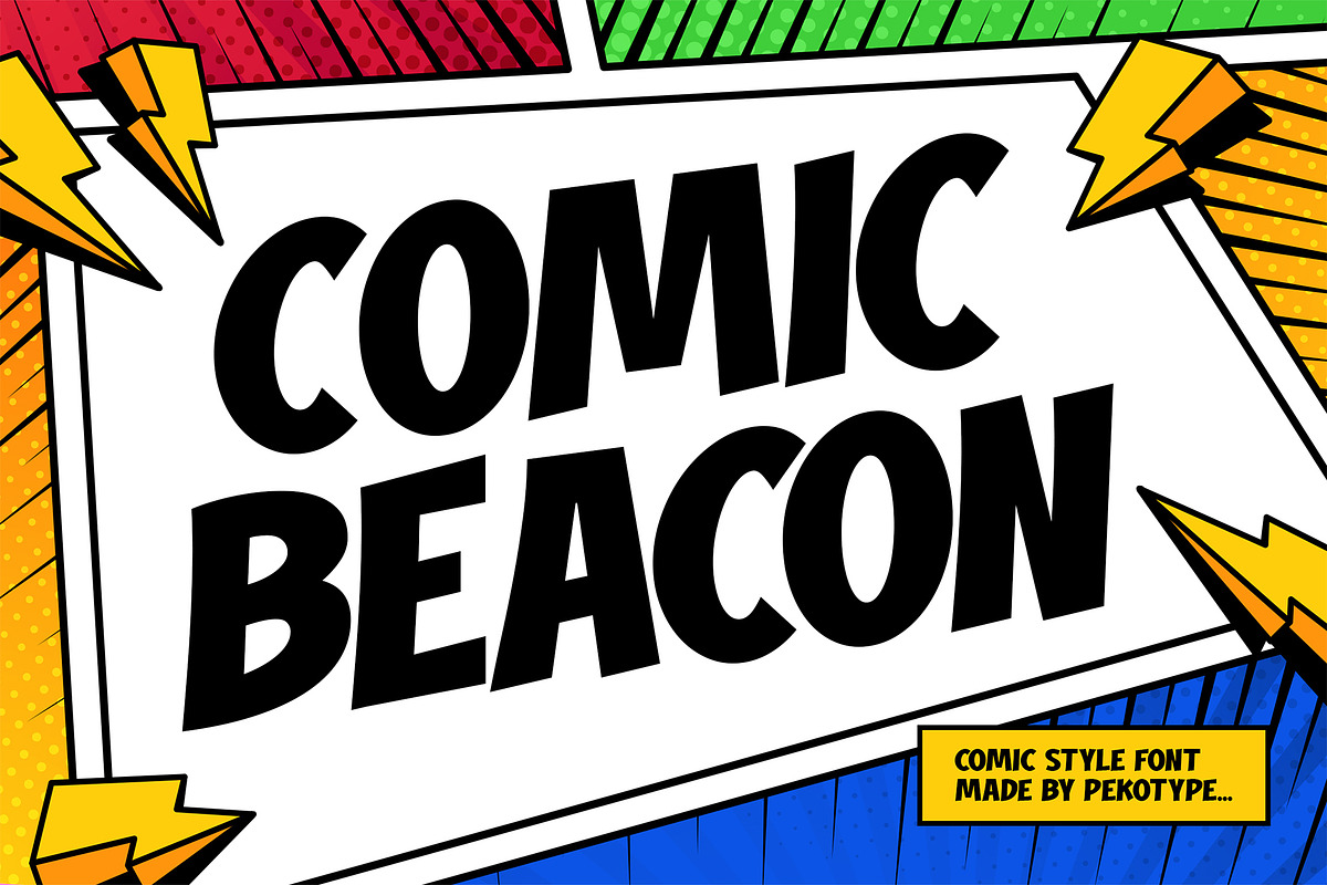 Comic Beacon - Comic Cartoon Font, a Sans Serif Font by Pekotype (Photo 1 of 13)