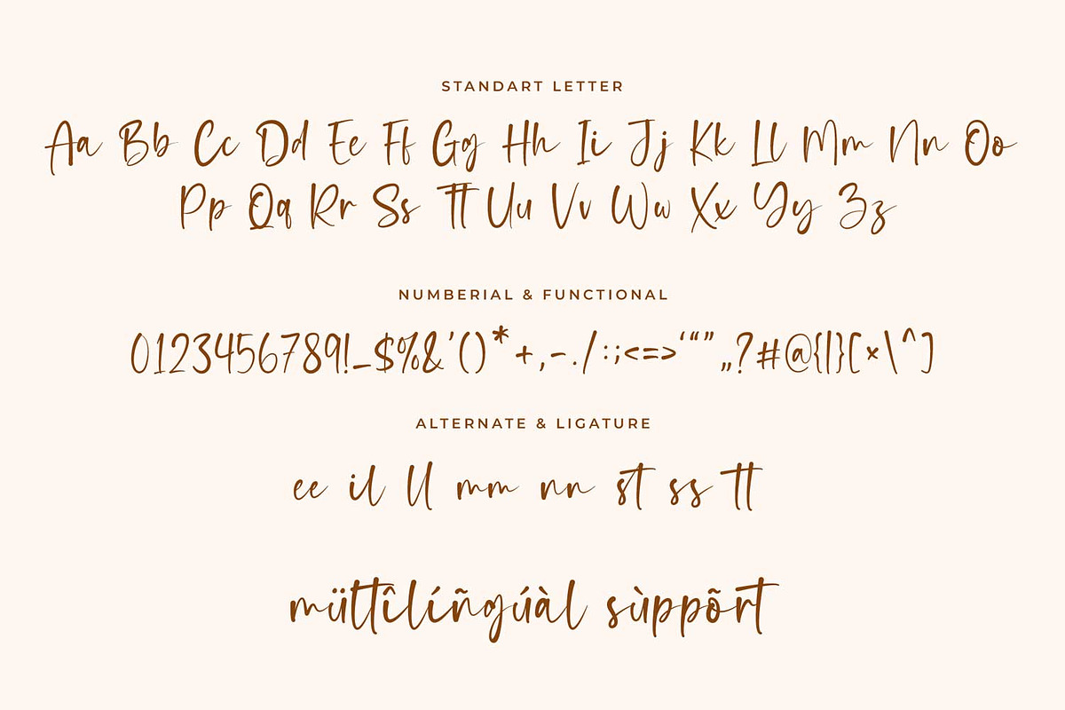 Beatme - Stylish Handwritten Font, a Font by RantautypeStudio (Photo 10 of 11)