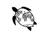 World Map Sea Turtle Bundle, an Illustration by Gaye Art (Thumbnail 19 of 31)