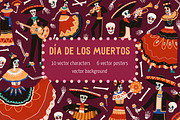Day of the Dead characters & decor, a Person Illustration by Good Studio (Thumbnail 1 of 8)