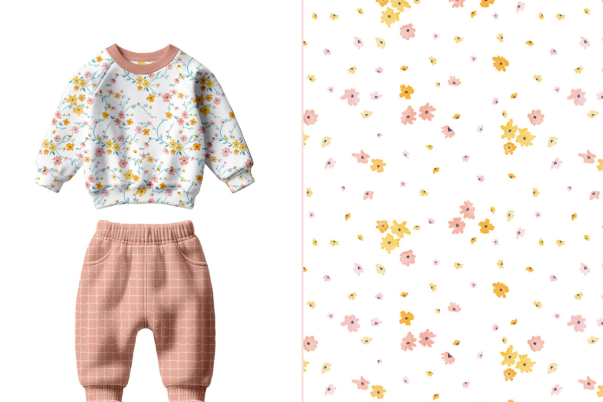 Kids floral seamless pattern checks, a Graphic by DigitalArsiart (Photo 11 of 13)