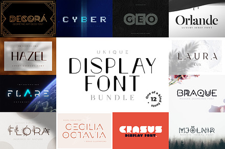 Unique Display Font Bundle, a Font by AndrewPixel