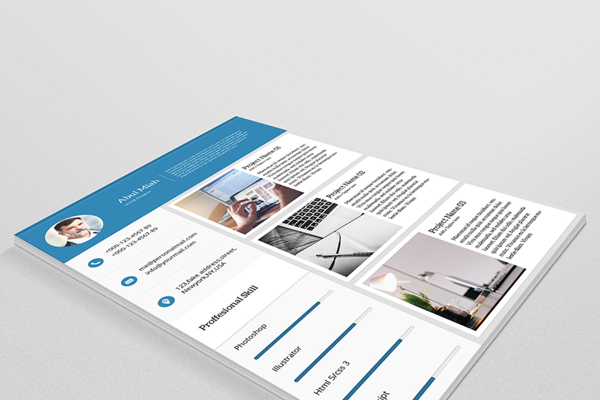 Material Resume/CV-V05, a Resume Template by Template Shop (Photo 3 of 4)