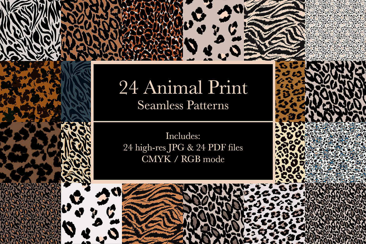 24 Animal Print Patterns Set, a Pattern Graphic by Anis Illustration (Photo 1 of 5)