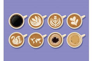 Eight Coffee Cups