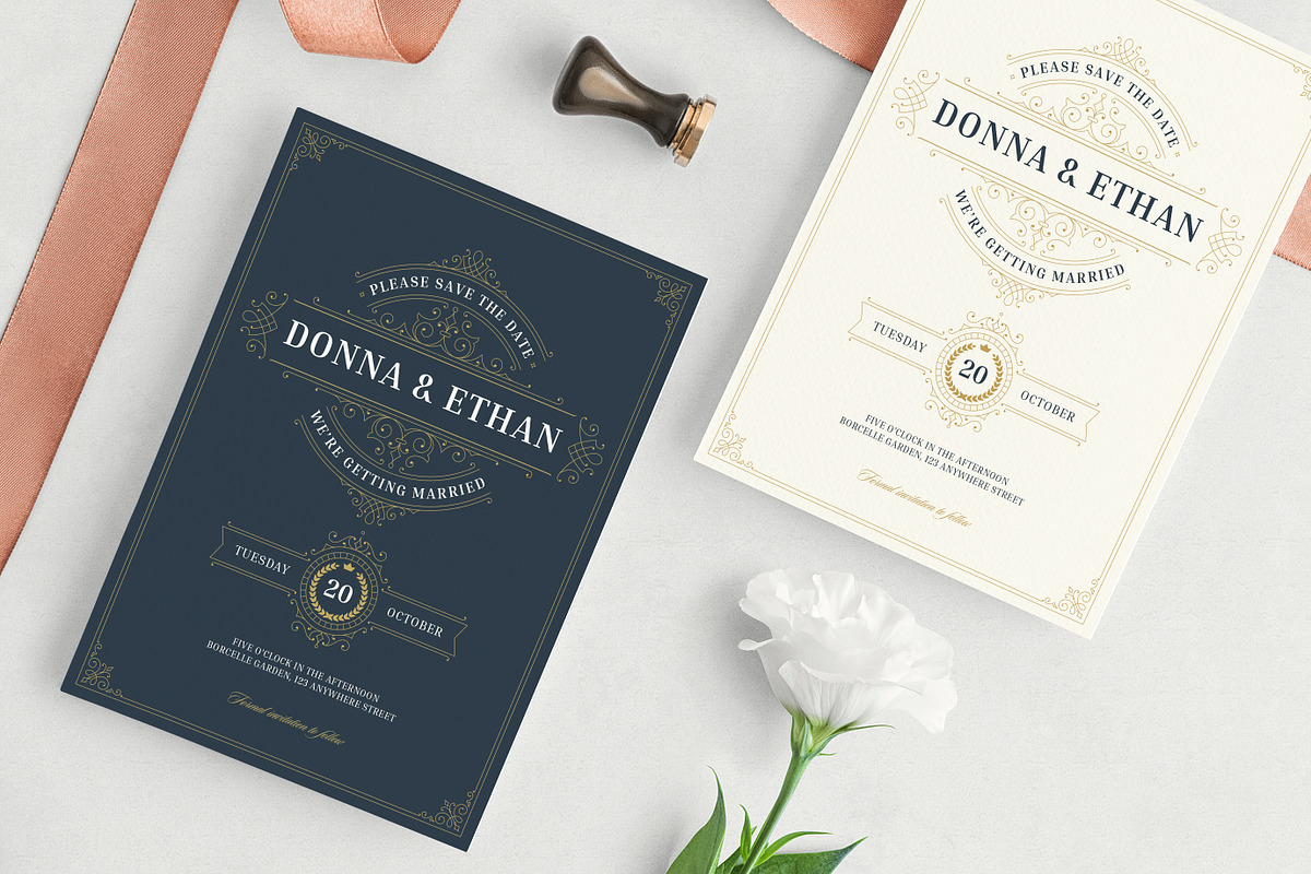 Wedding Save the Date Canva Template, an Invitation Template by Vasya Kobelev (Photo 2 of 7)