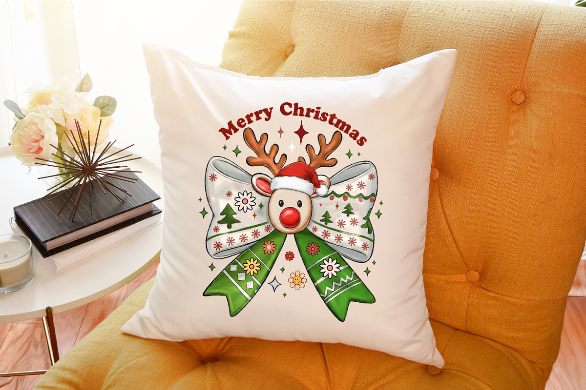 Merry Christmas Deer With Bow PNG, an Illustration by Sublimation Artist (Photo 6 of 9)