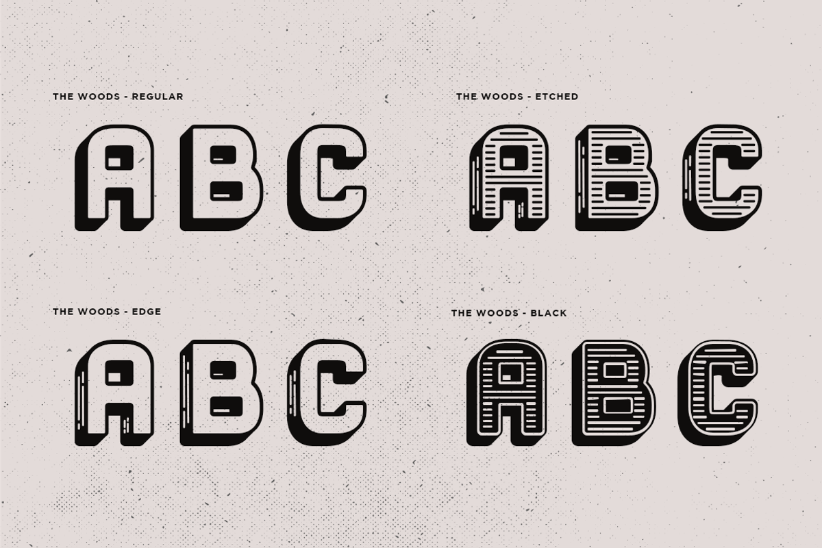 The Woods - Display Font preview 2