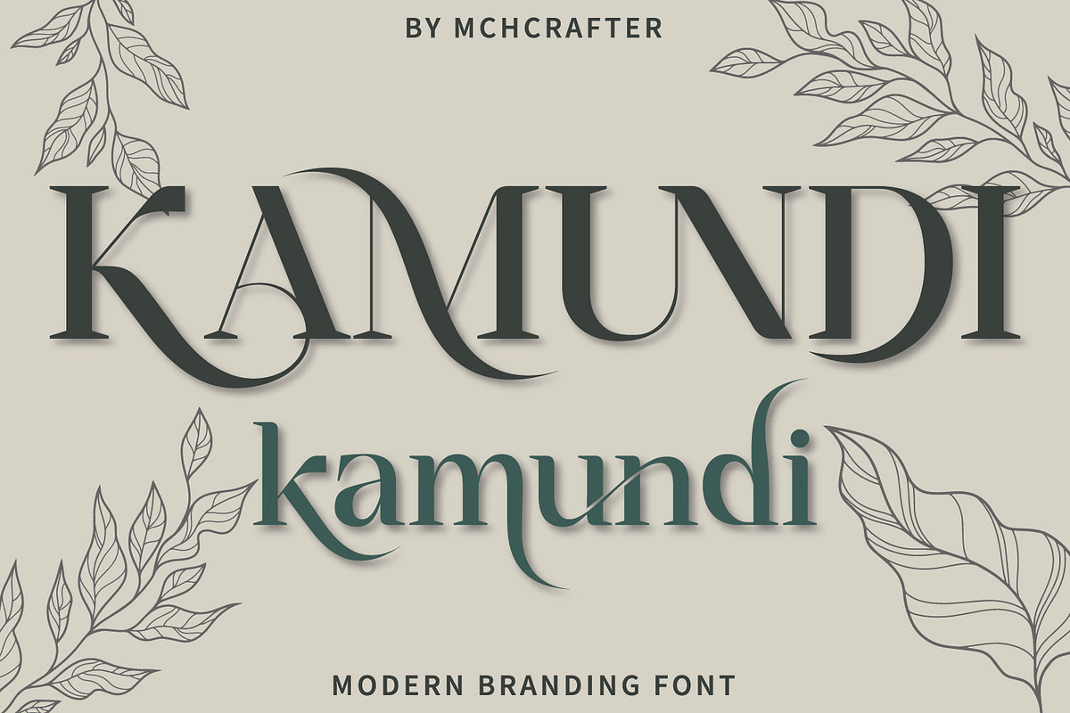 Kamundi | Modern Branding Typeface, a Serif Font by MchCrafter (Photo 1 of 13)