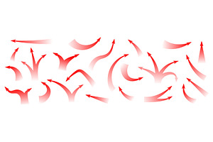 Curved and straight war arrows for, an Illustration by skripnikbb
