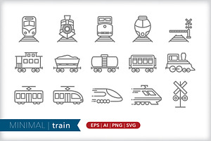 Minimal Train Icons